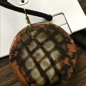 New Handmade Artisan Necklace 1 3/4”disc